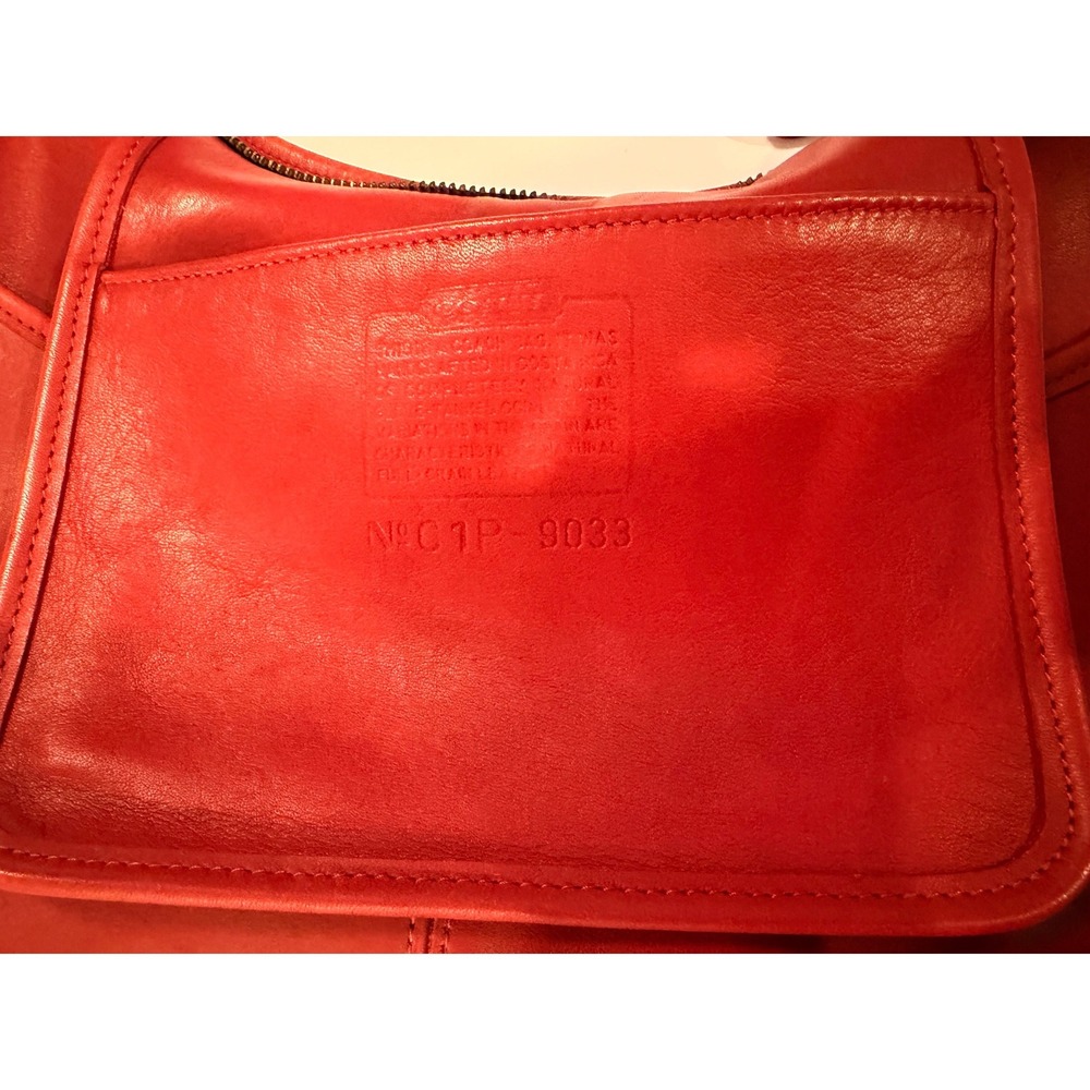 Vintage Coach Ergo 9033 Red Glove Tanned Leather Hobo Shoulder Bag Made in USA - Picture 8 of 12